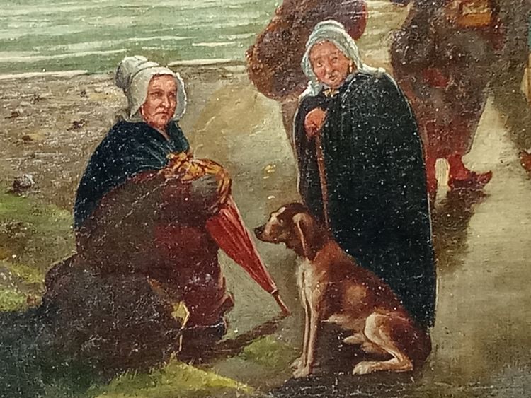 Altes Ölgemälde auf Leinwand 19. Jahrhundert