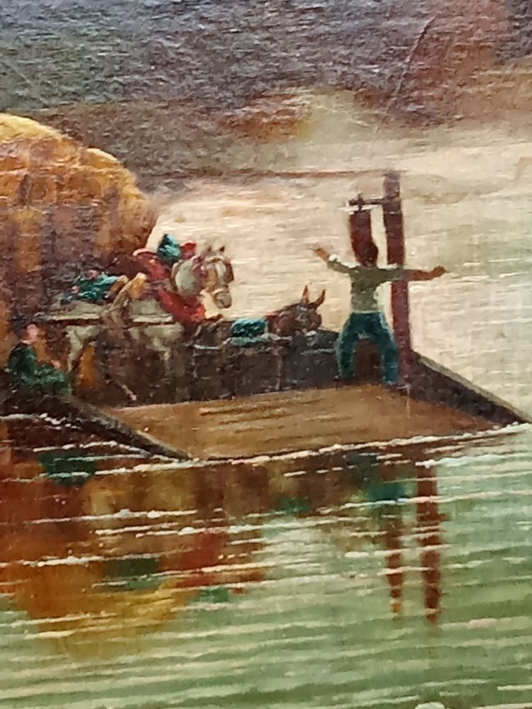 Altes Ölgemälde auf Leinwand 19. Jahrhundert
