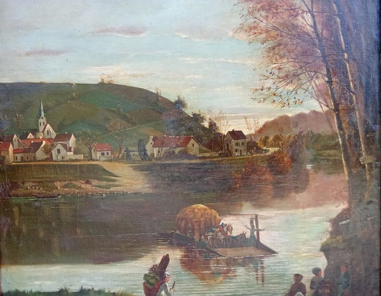 Altes Ölgemälde auf Leinwand 19. Jahrhundert
