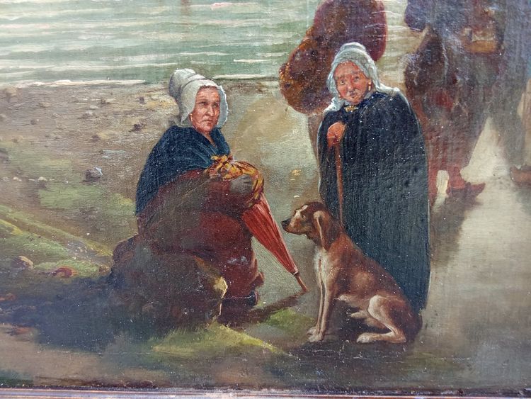Altes Ölgemälde auf Leinwand 19. Jahrhundert