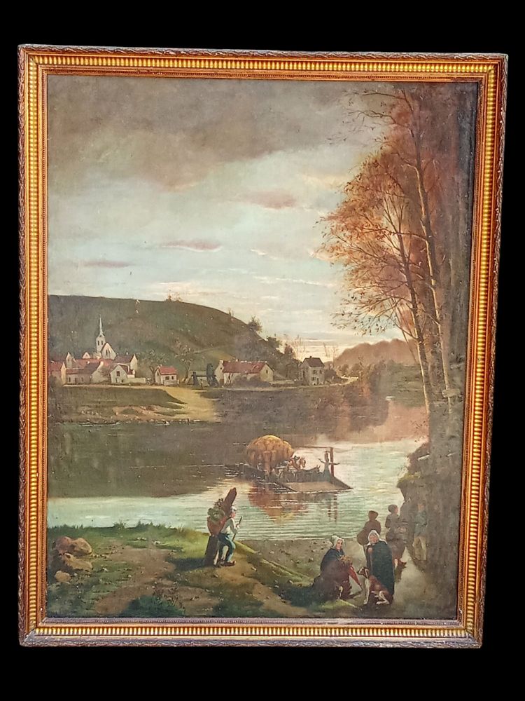 Altes Ölgemälde auf Leinwand 19. Jahrhundert