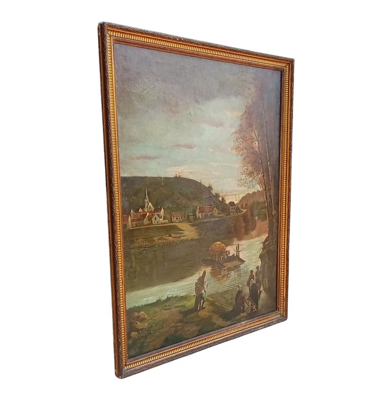 Altes Ölgemälde auf Leinwand 19. Jahrhundert
