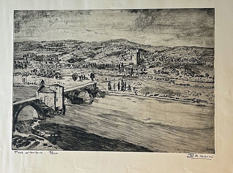 The Pont d'Avignon, by Paul-Auguste Masui