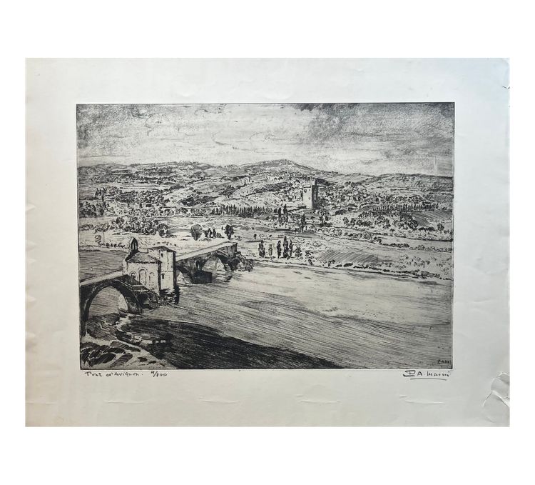 The Pont d'Avignon, by Paul-Auguste Masui