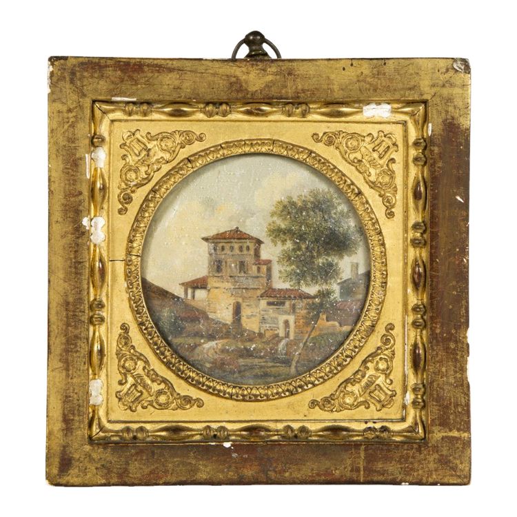 Italian School, Pair of miniatures, 18th century