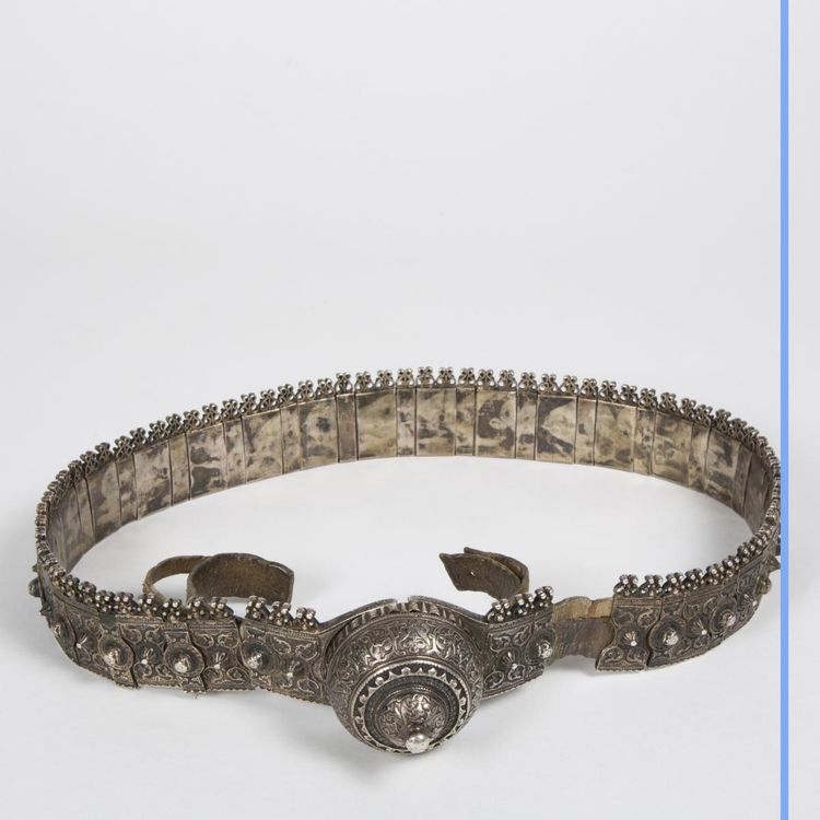 Cintura cerimoniale russa originale in argento, XIX secolo