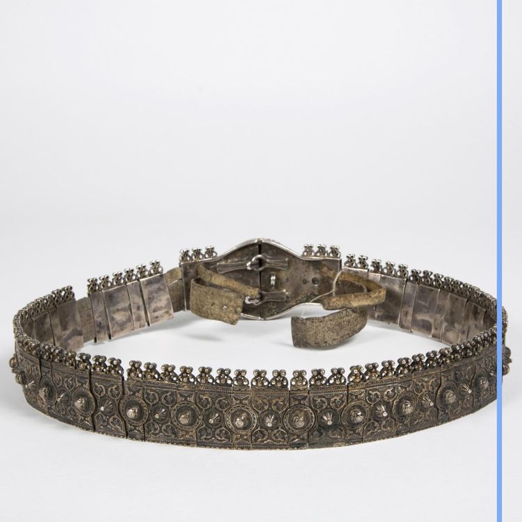 Cintura cerimoniale russa originale in argento, XIX secolo