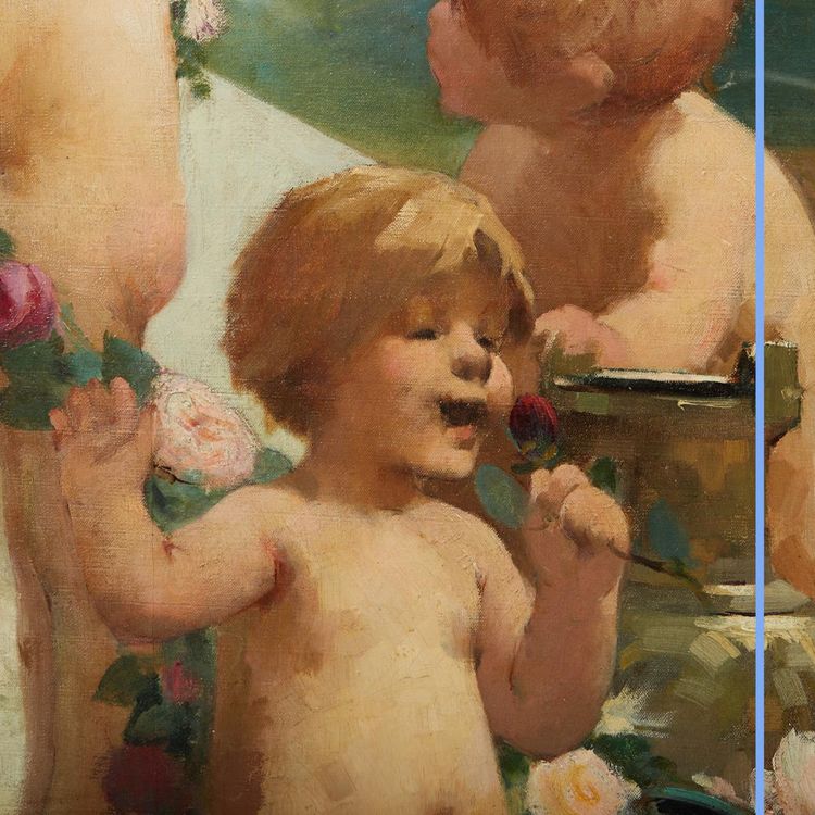 Georges Picard (1857-1946), Öl auf Leinwand, Frühling, 20. Jahrhundert