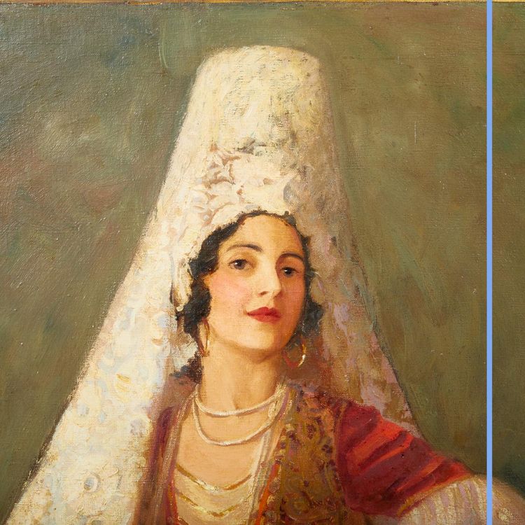 F. MOLINA, Porträt von J. Lucchese, 20. Jahrhundert