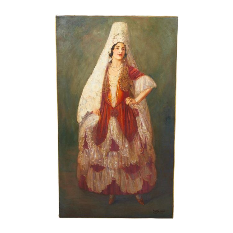 F. MOLINA, Porträt von J. Lucchese, 20. Jahrhundert