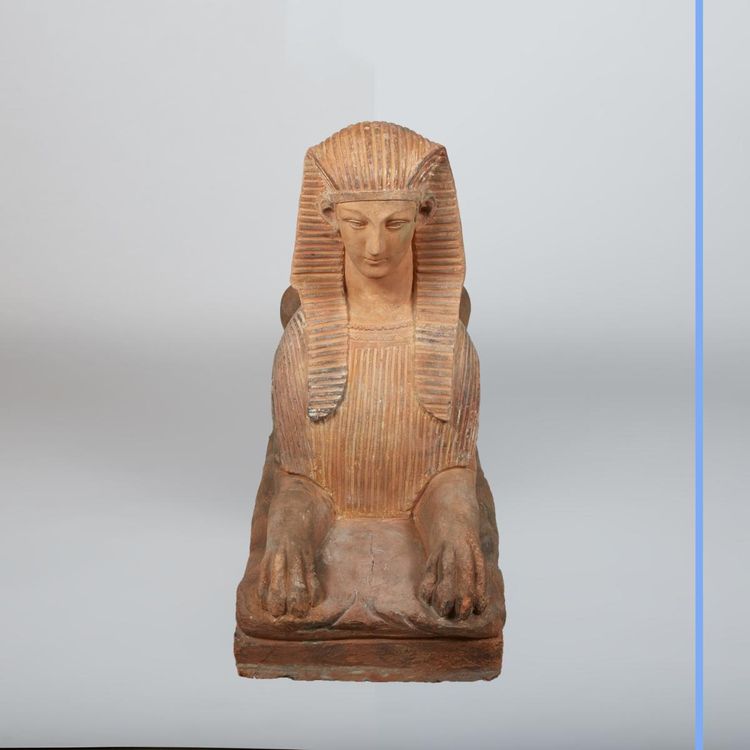 Sphinx en terre cuite, XIXe