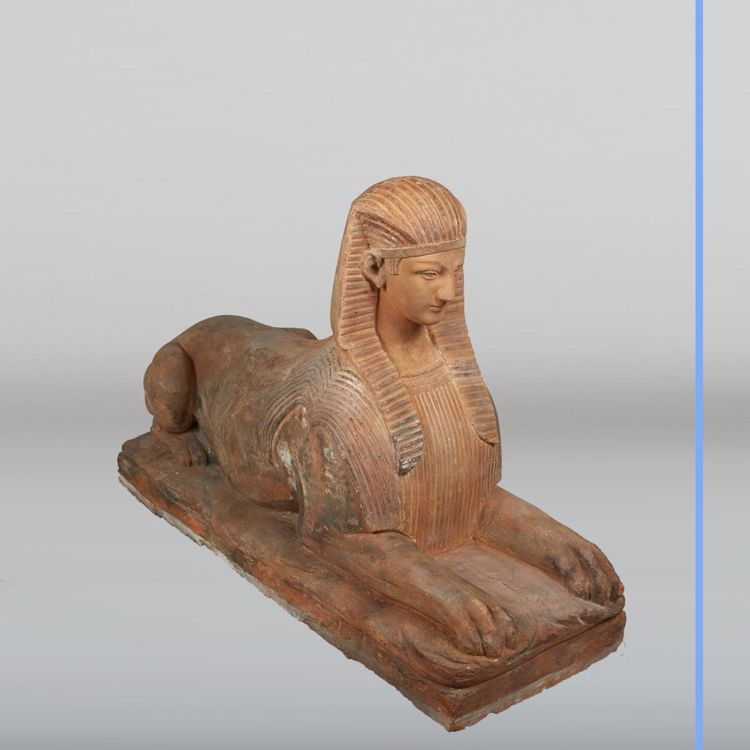Sphinx en terre cuite, XIXe