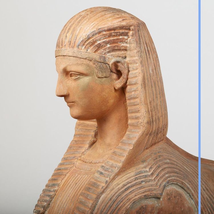 Sphinx en terre cuite, XIXe