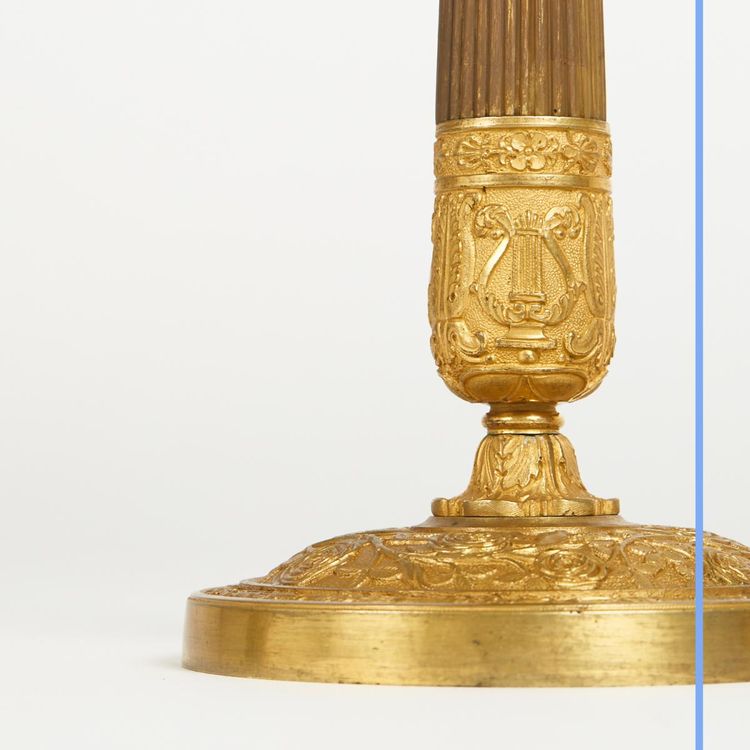 Pair of Empire style candlesticks, 19th century