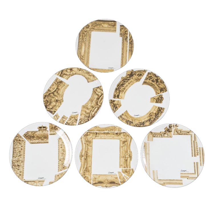 Suite of six "Frames éclatés" plates by ARMAN