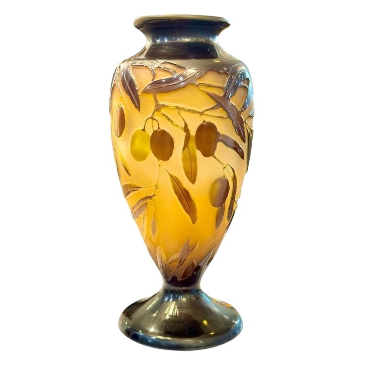 Vaso Emile Gallé "Aux Olives