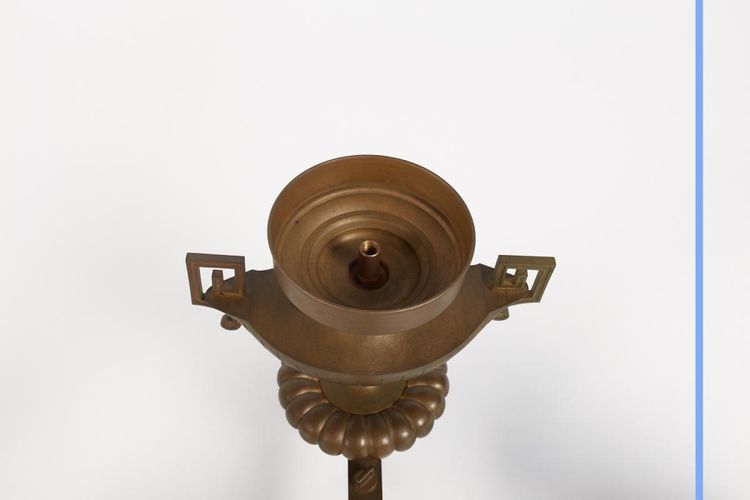 Pair of Greek Revival bronze sconces, 19th century