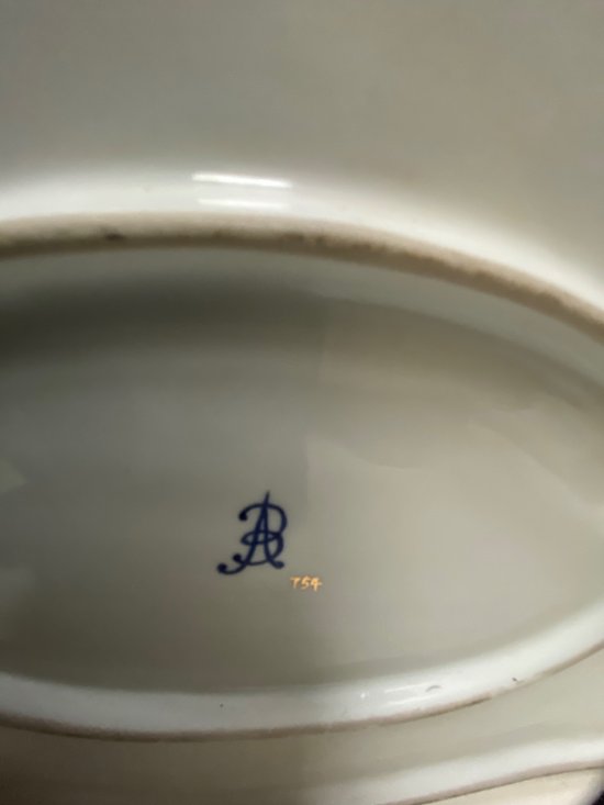 Very large German porcelain box