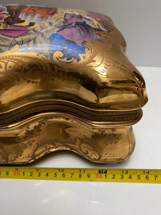 Very large German porcelain box