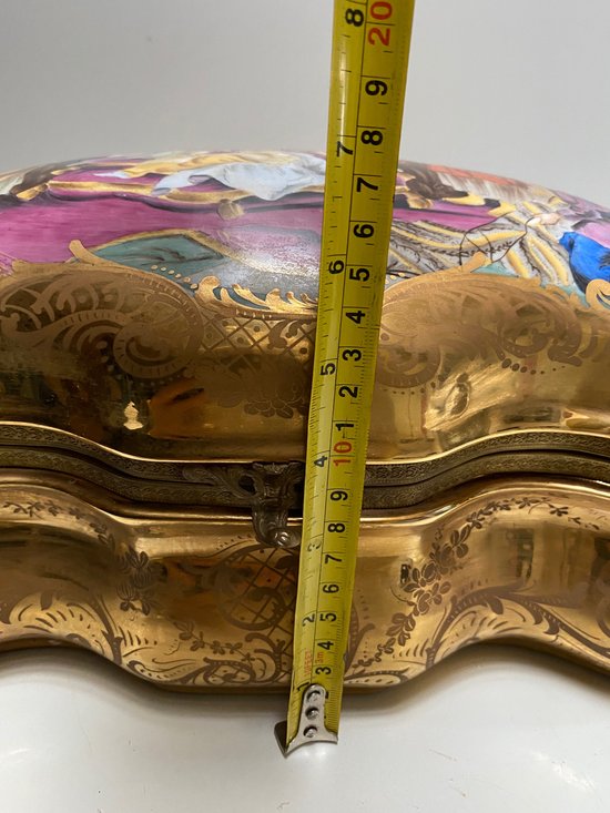 Very large German porcelain box