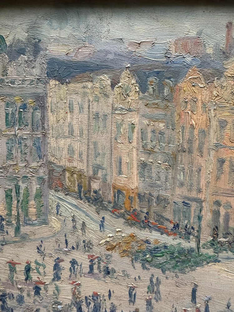 A. Hermans (XIX-XX) - Bruxelles, Grand-Place, 1910 circa