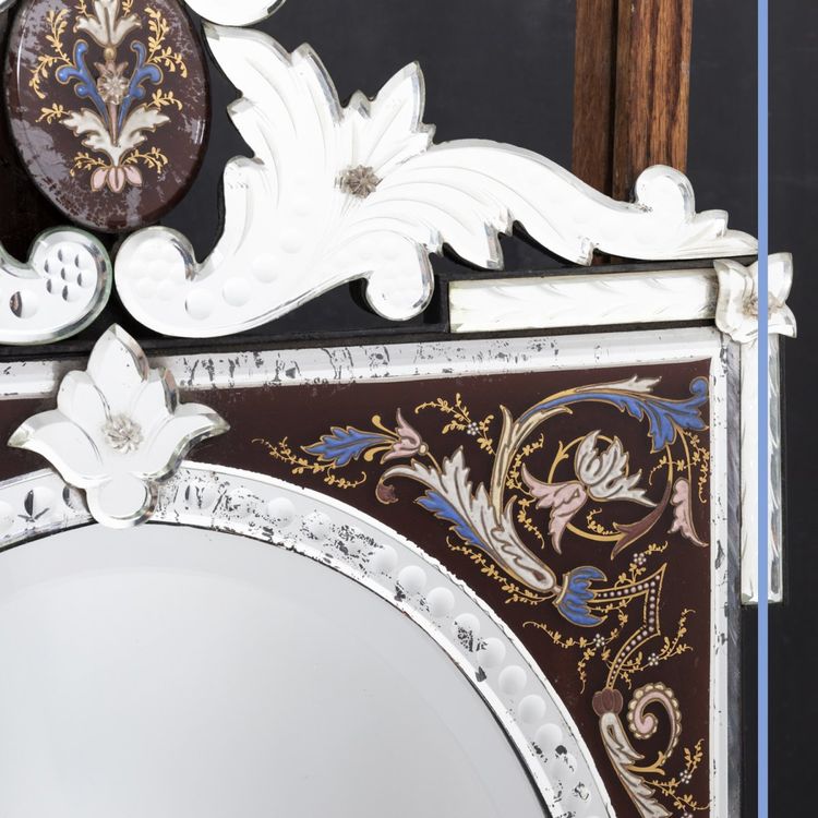 Polychrome Murano mirror, 19th century