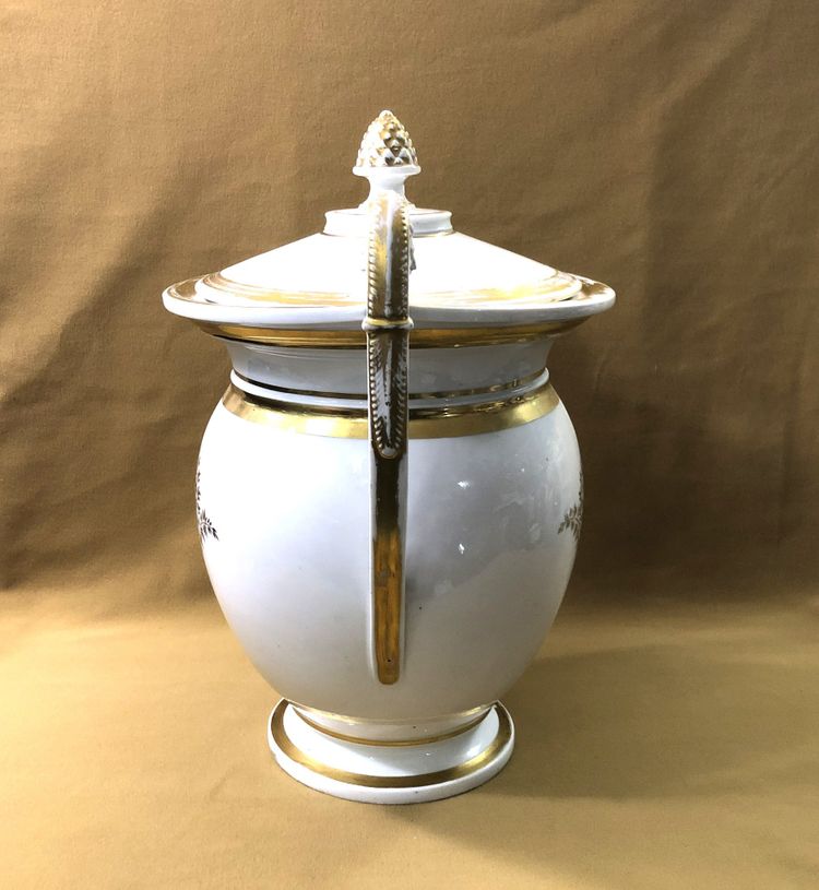 Antico dispenser in porcellana EMPIRE PARIS del XIX secolo
