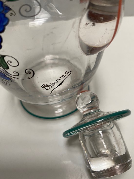Decanter di cristallo di Sèvres con manico