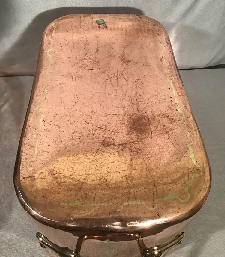 Grande daubière in rame del XIX secolo