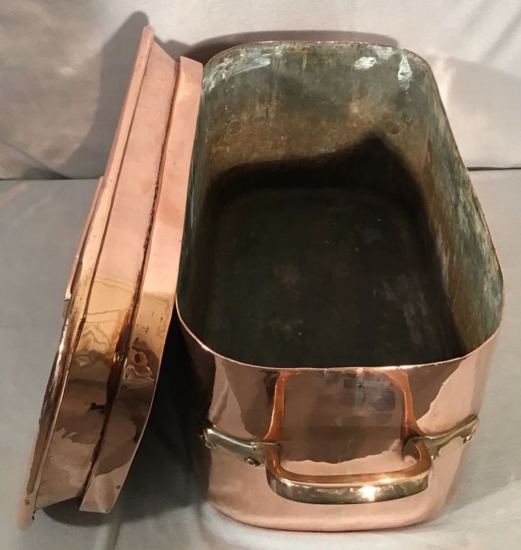 Grande daubière in rame del XIX secolo