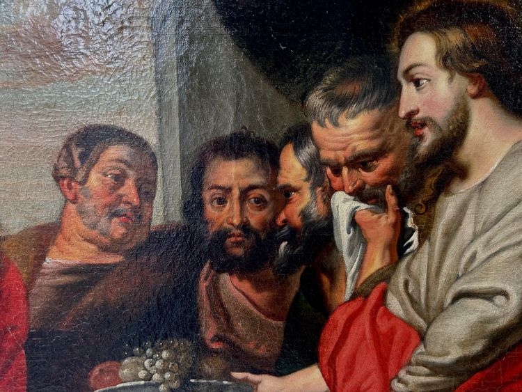 17th century Flemish school Follower of Peter Paul Rubens - The Meal at Simon the Pharisee's House