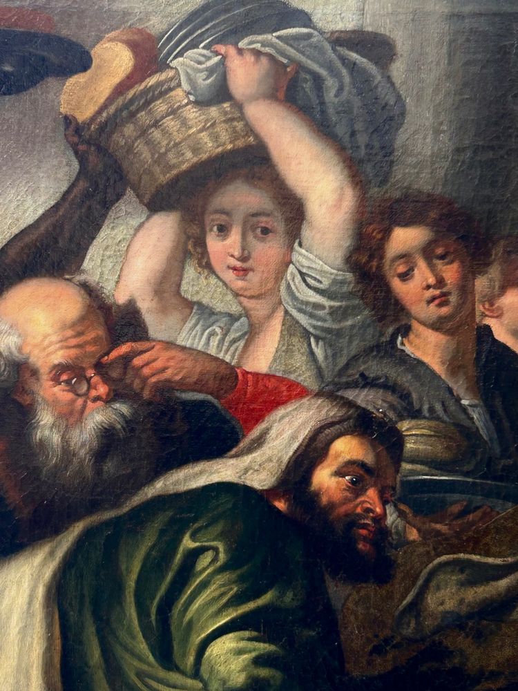 17th century Flemish school Follower of Peter Paul Rubens - The Meal at Simon the Pharisee's House
