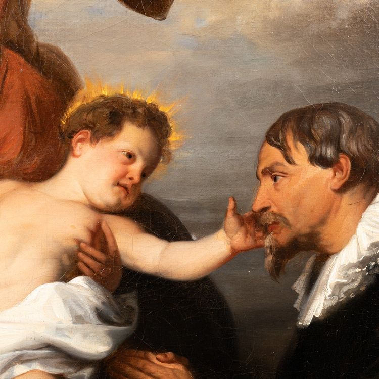 Dopo Antoine Van Dyck (1599-1641), La Vergine e il donatore, XIX secolo