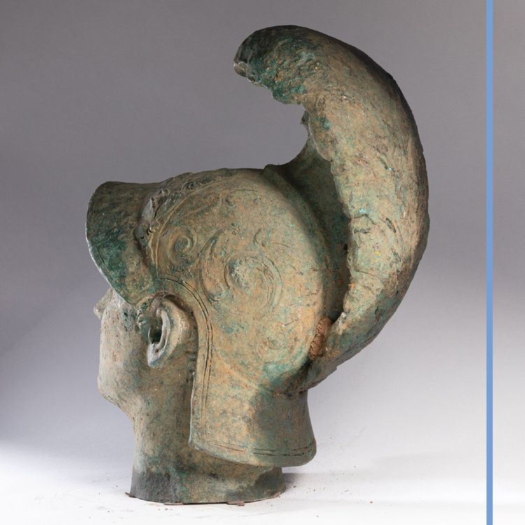 Wichtiger Kopf eines Kriegers oder Mars aus Bronze, XIX.