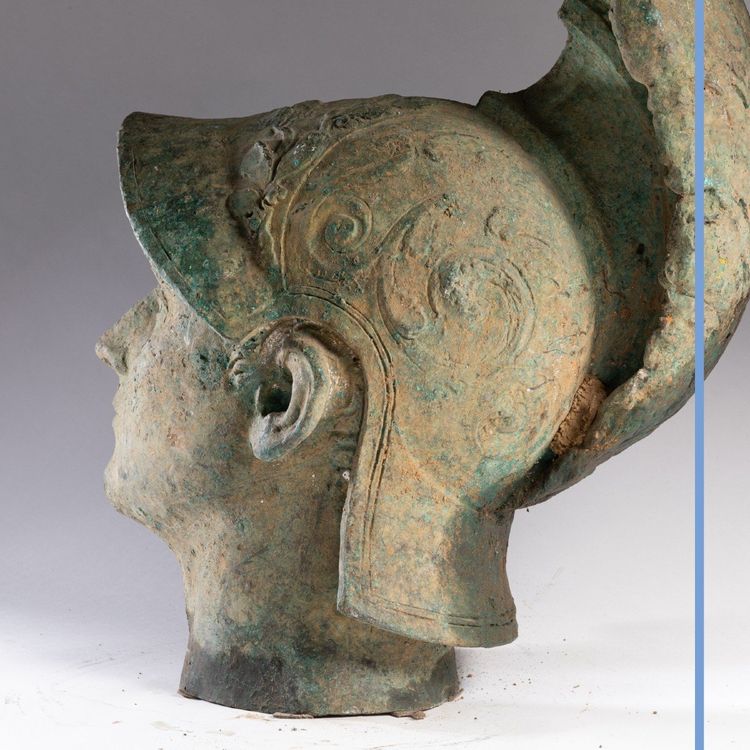 Wichtiger Kopf eines Kriegers oder Mars aus Bronze, XIX.