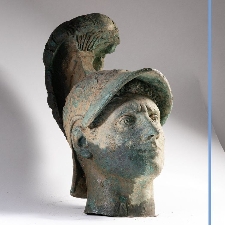 Wichtiger Kopf eines Kriegers oder Mars aus Bronze, XIX.