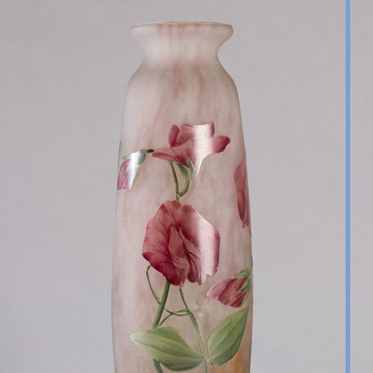Maison Daum, Soliflore-Vase mit Duftbohnen, 20. Jahrhundert