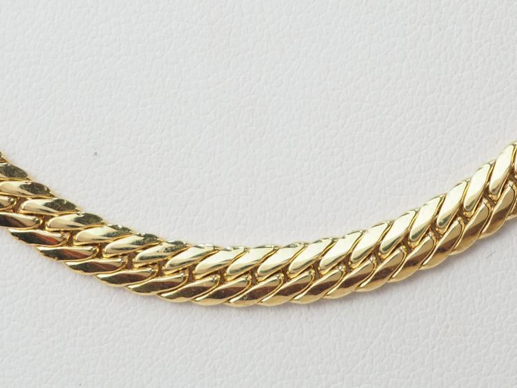 Collier maille anglaise en or jaune