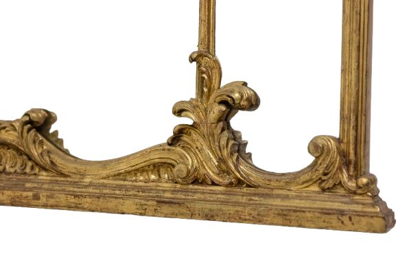 Large Louis XV style trumeau or mirror with glazing beads. Circa 1950. LS54942157U