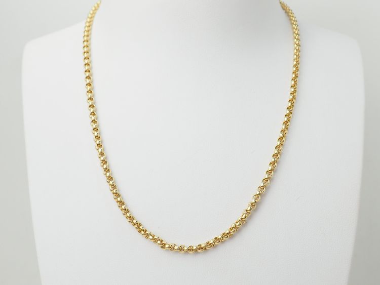 Collier maille jaseron en or jaune