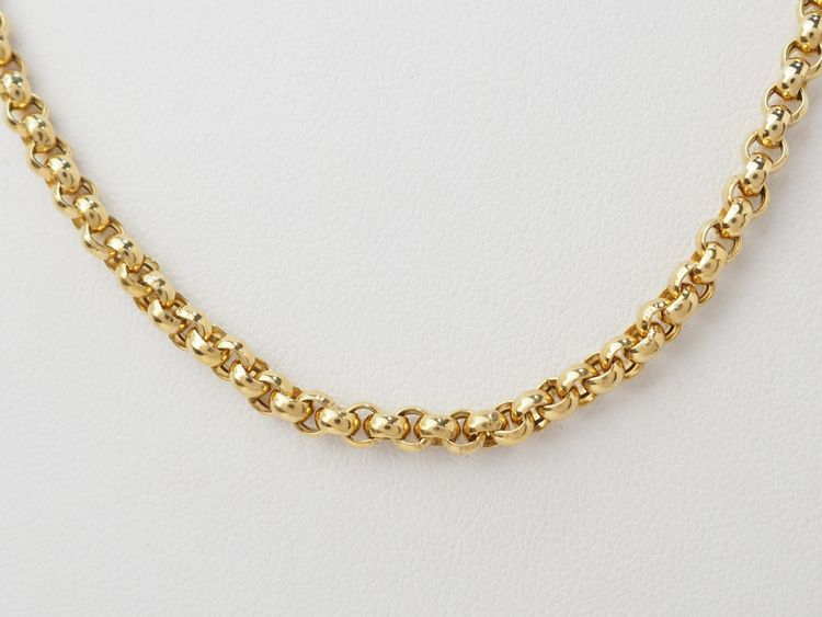 Collier maille jaseron en or jaune