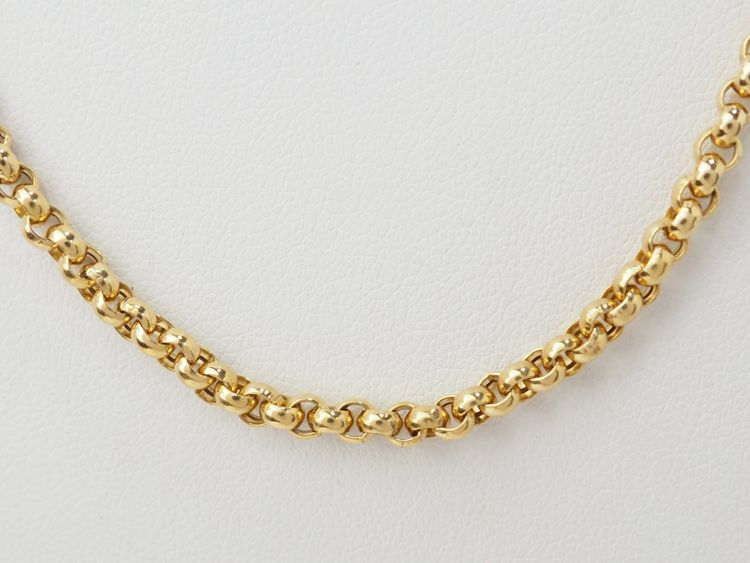 Collier maille jaseron en or jaune