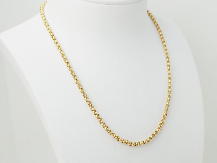 Collier maille jaseron en or jaune