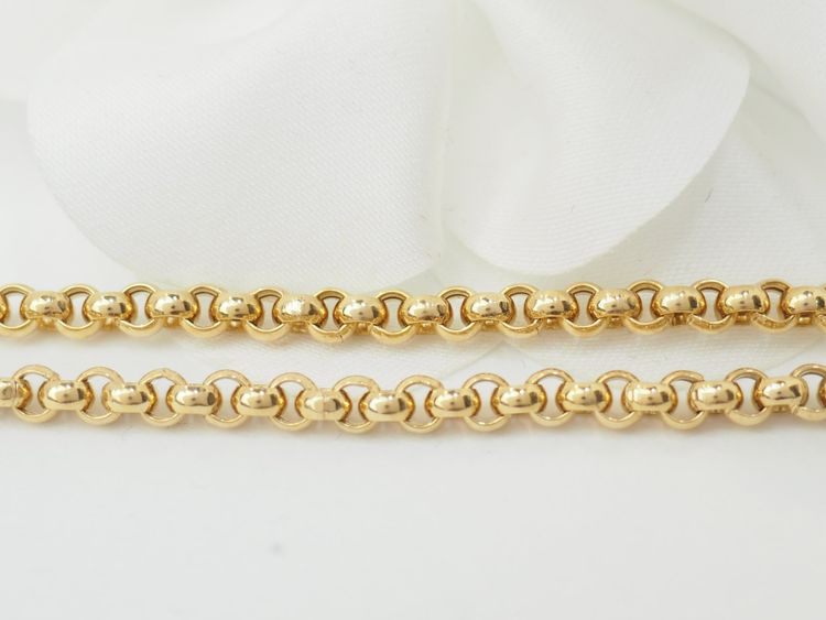 Collier maille jaseron en or jaune