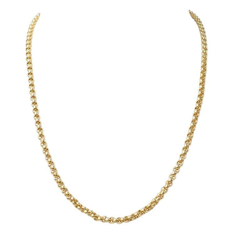 Collier maille jaseron en or jaune