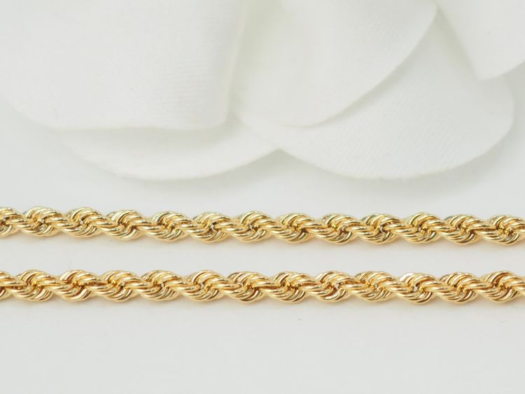 Bracelet maille corde en or jaune 