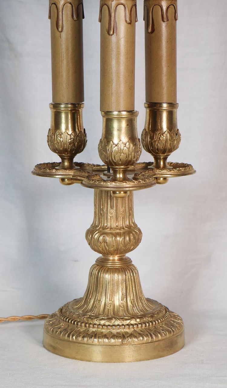 Lampe bouillotte  Eugène Hazart fin du XIXème siècle.