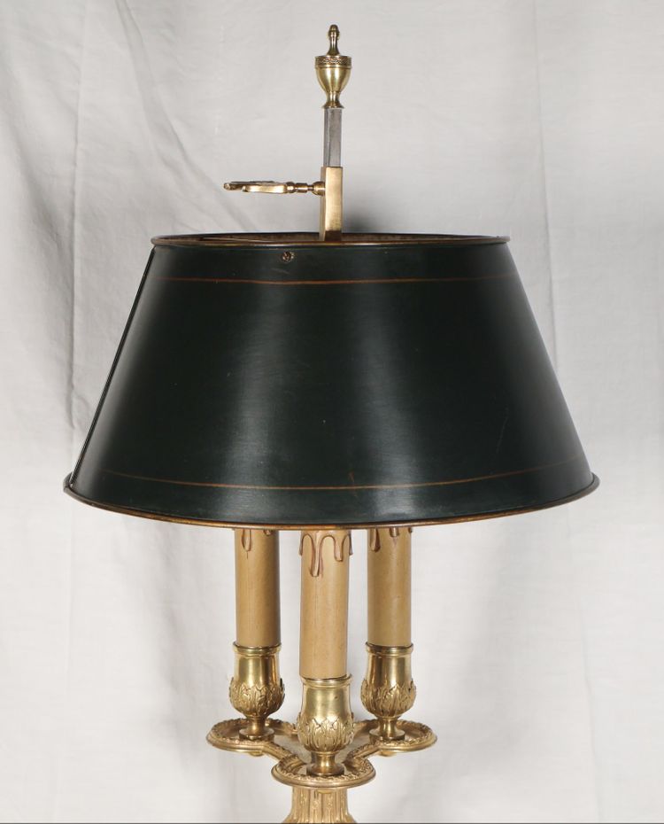 Lampe bouillotte  Eugène Hazart fin du XIXème siècle.