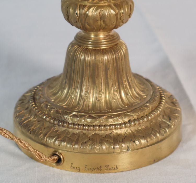 Lampe bouillotte  Eugène Hazart fin du XIXème siècle.