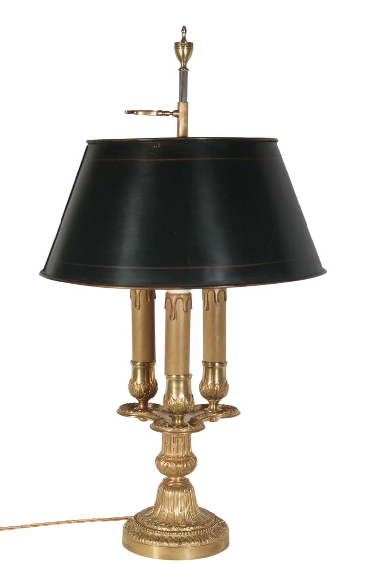 Lampe bouillotte  Eugène Hazart fin du XIXème siècle.